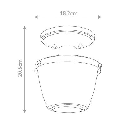 Quoizel - Kúpeľňové stropné svietidlo DUBLIN 1xE27/40W/230V IP44 zlatá