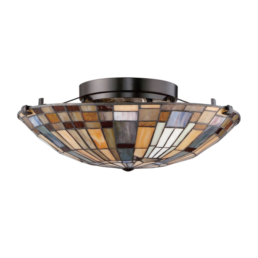 Quoizel - Stropné svietidlo INGLENOOK 2xE27/60W/230V pr. 40,7 cm