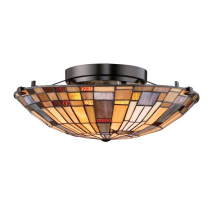 Quoizel - Stropné svietidlo Tiffany INGLENOOK 2xE27/60W/230V pr. 40,7 cm