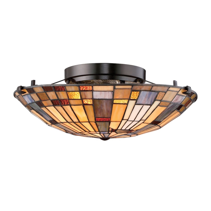 Quoizel - Stropné svietidlo Tiffany INGLENOOK 2xE27/60W/230V pr. 40,7 cm
