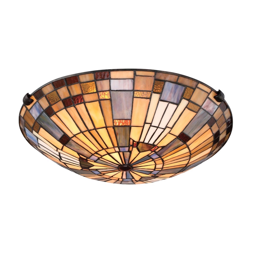 Quoizel - Stropné svietidlo Tiffany INGLENOOK 2xE27/60W/230V pr. 40,7 cm