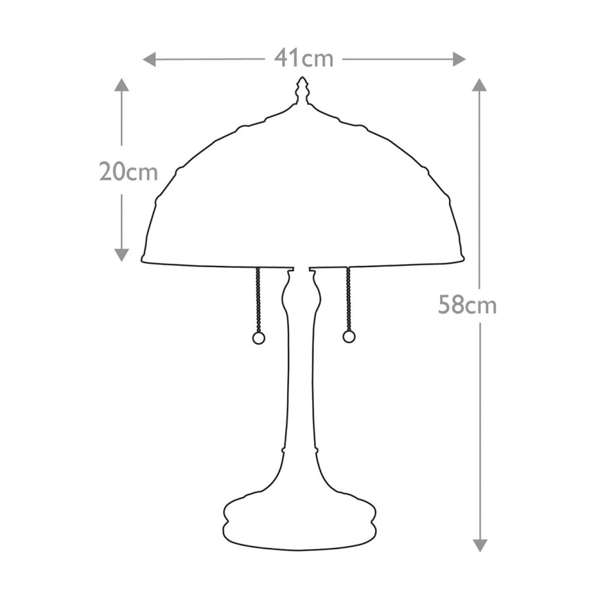 Quoizel - Stolná lampa KAMI 2xE27/60W/230V