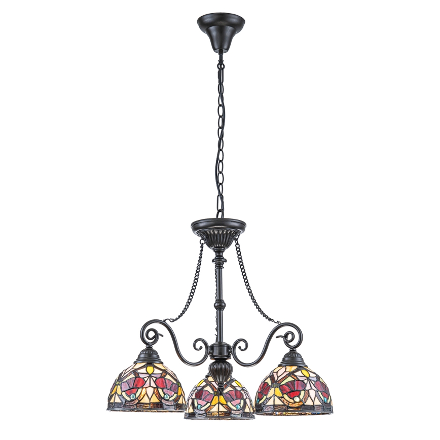 Quoizel - Závesný luster na reťazi Tiffany LARISSA 3xE27/60W/230V pr. 63,6 cm