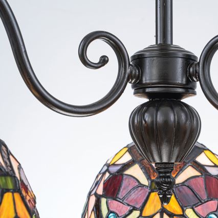 Quoizel - Závesný luster na reťazi Tiffany LARISSA 3xE27/60W/230V pr. 63,6 cm