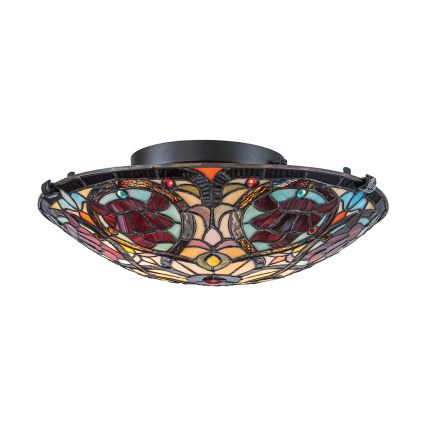 Quoizel - Stropné svietidlo Tiffany LARISSA 2xE27/40W/230V pr. 41,2 cm