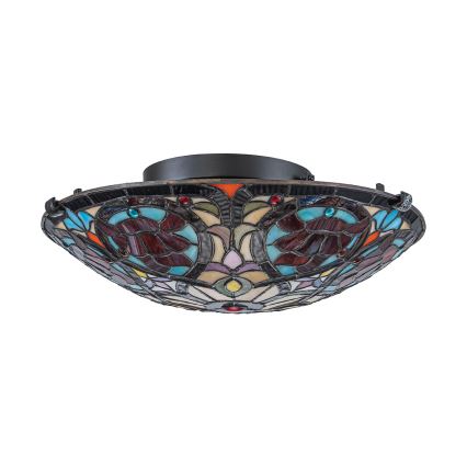 Quoizel - Stropné svietidlo Tiffany LARISSA 2xE27/40W/230V pr. 41,2 cm
