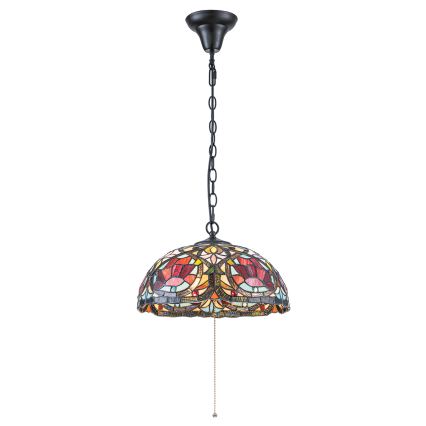 Quoizel - Luster na reťazi Tiffany LARISSA 3xE27/60W/230V priemer 38,5 cm