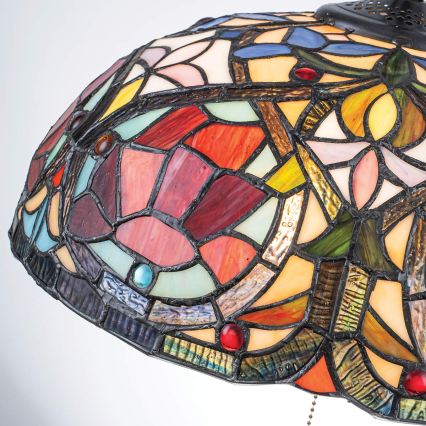Quoizel - Luster na reťazi Tiffany LARISSA 3xE27/60W/230V priemer 38,5 cm