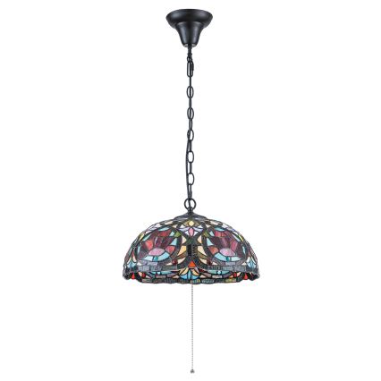 Quoizel - Luster na reťazi Tiffany LARISSA 3xE27/60W/230V priemer 38,5 cm