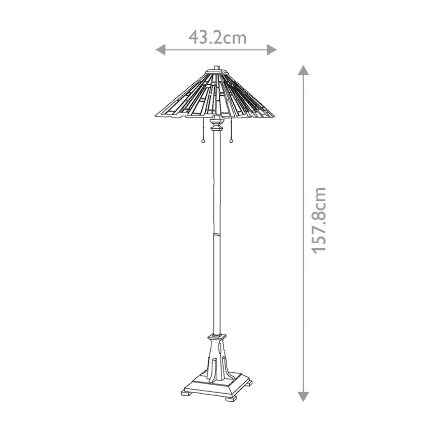 Quoizel - Stojacia lampa MAYBECK 2xE27/60W/230V