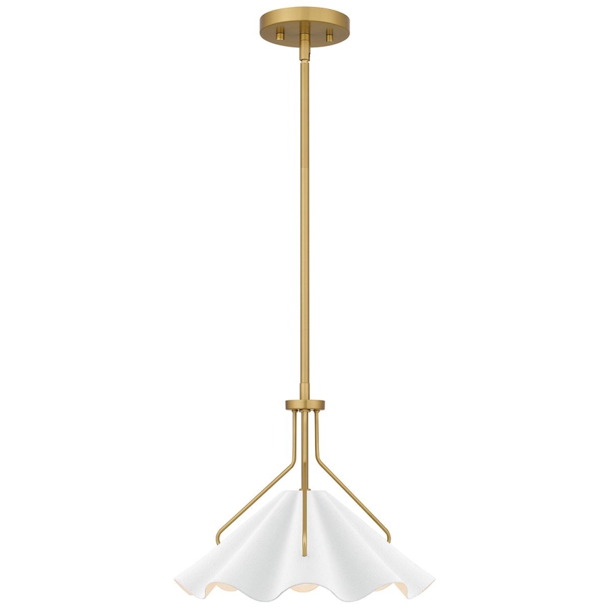 Quoizel - Luster na tyči MEJIA 1xE27/60W/230V pr. 35,6 cm mosadz