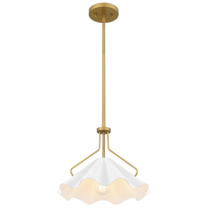 Quoizel - Luster na tyči MEJIA 1xE27/60W/230V pr. 35,6 cm mosadz