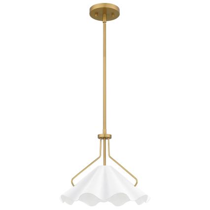 Quoizel - Luster na tyči MEJIA 1xE27/60W/230V pr. 35,6 cm mosadz