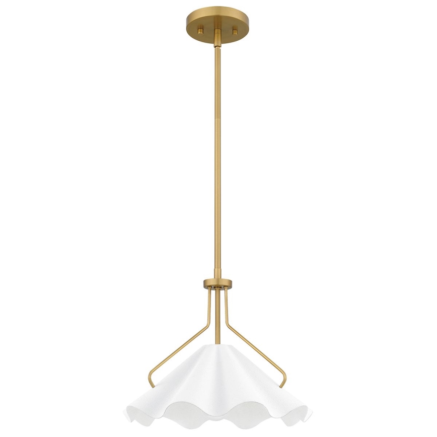 Quoizel - Luster na tyči MEJIA 1xE27/60W/230V pr. 35,6 cm mosadz