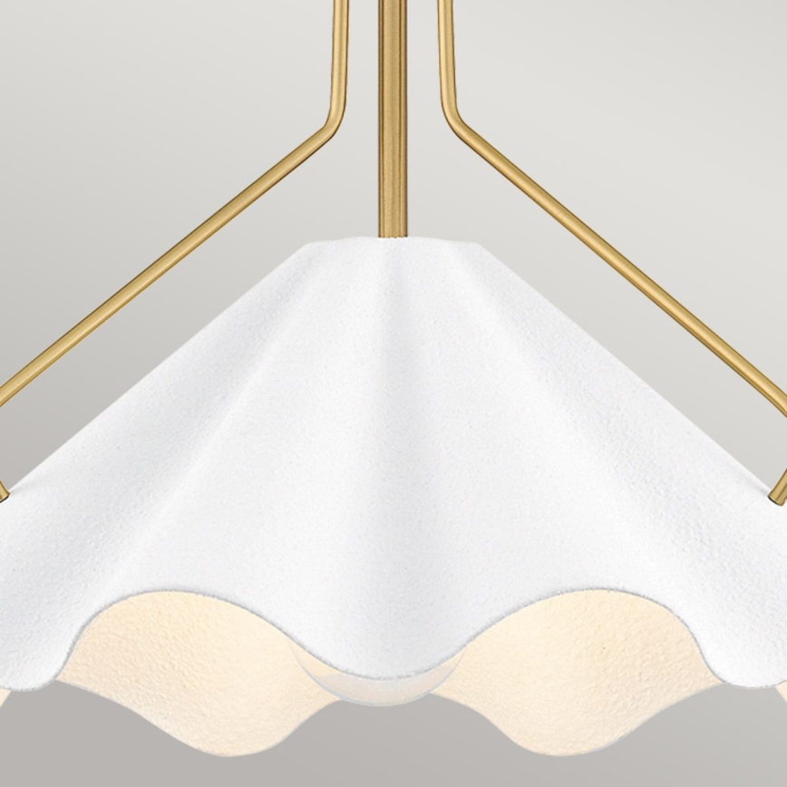 Quoizel - Luster na tyči MEJIA 1xE27/60W/230V pr. 35,6 cm mosadz