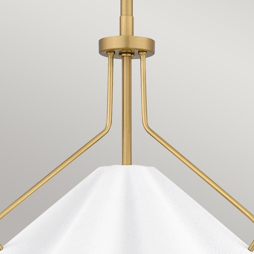 Quoizel - Luster na tyči MEJIA 1xE27/60W/230V pr. 35,6 cm mosadz