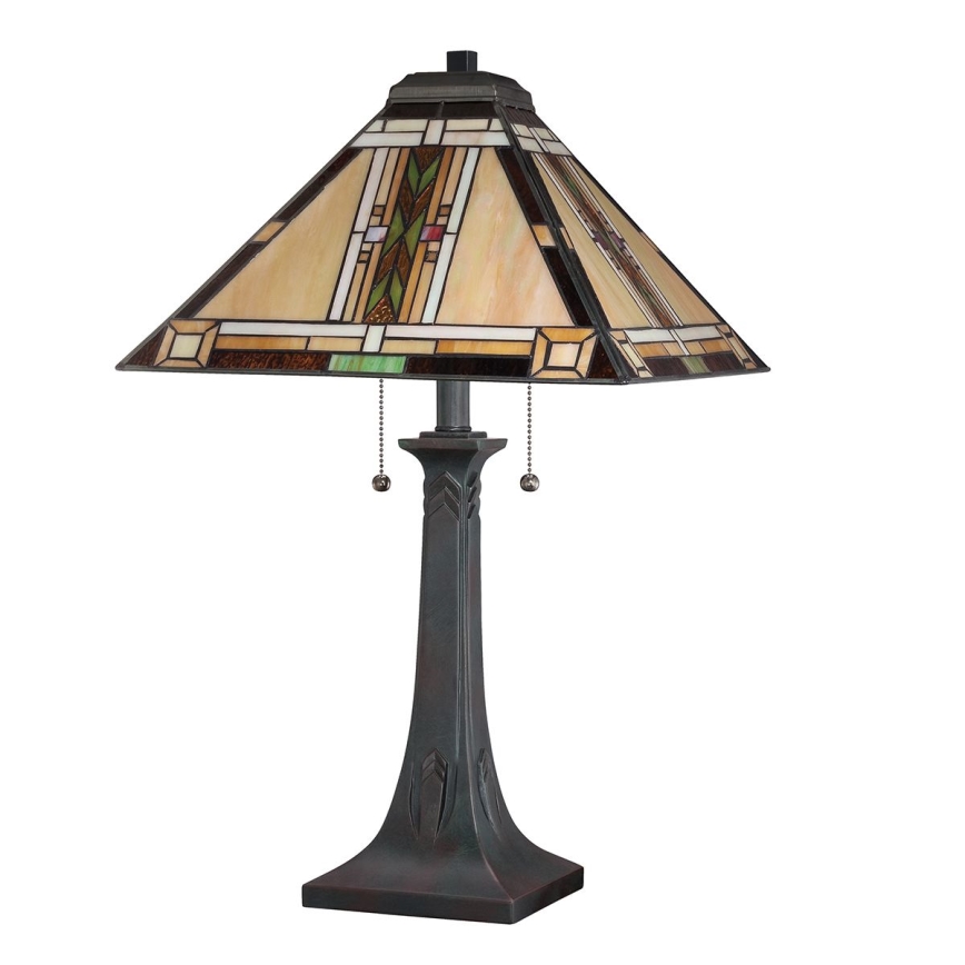 Quoizel - Stolná lampa Tiffany NAVAJO 2xE27/60W/230V