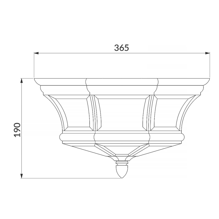 Quoizel - Vonkajšie stropné svietidlo NEWBURY 3xE14/60W/230V IP44 medené