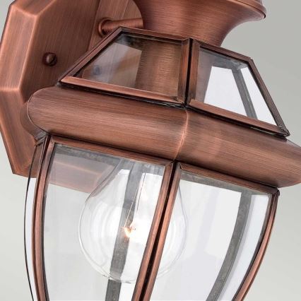 Quoizel - Vonkajšie nástenné svietidlo NEWBURY 1xE27/60W/230V IP44 medené