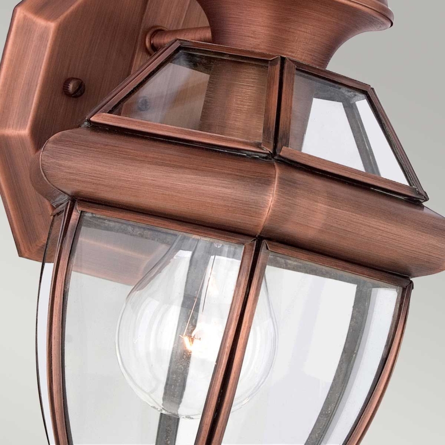 Quoizel - Vonkajšie nástenné svietidlo NEWBURY 1xE27/60W/230V IP44 medené