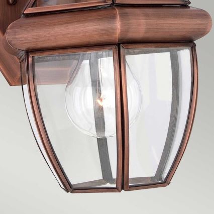 Quoizel - Vonkajšie nástenné svietidlo NEWBURY 1xE27/60W/230V IP44 medené
