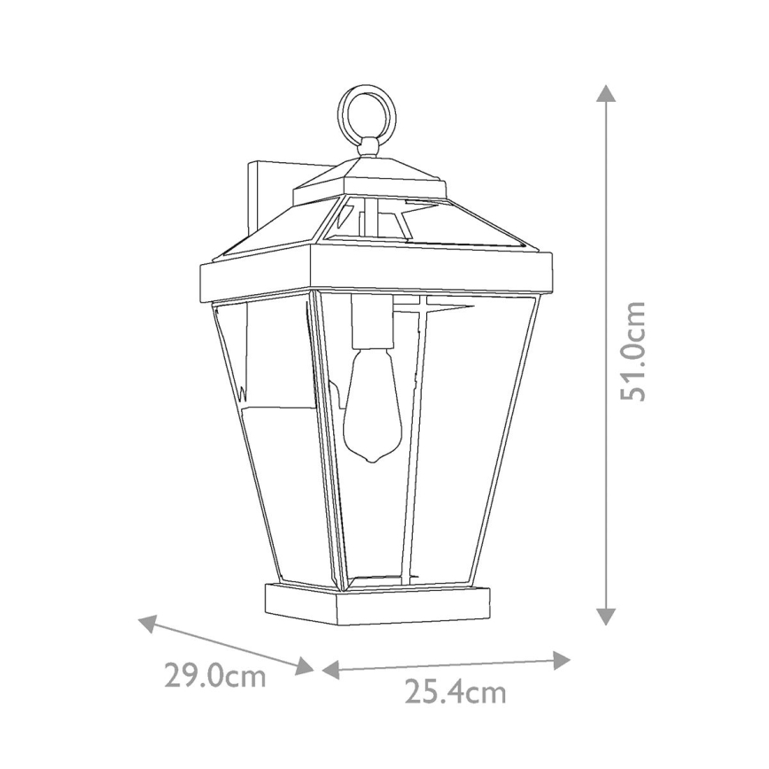 Quoizel - Vonkajšie nástenné svietidlo RAVINE 1xE27/60W/230V IP44 hnedá