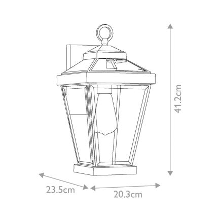Quoizel - Vonkajšie nástenné svietidlo RAVINE 1xE27/60W/230V IP44 hnedá