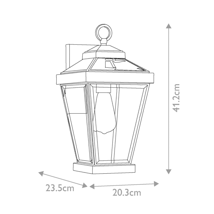 Quoizel - Vonkajšie nástenné svietidlo RAVINE 1xE27/60W/230V IP44 hnedá