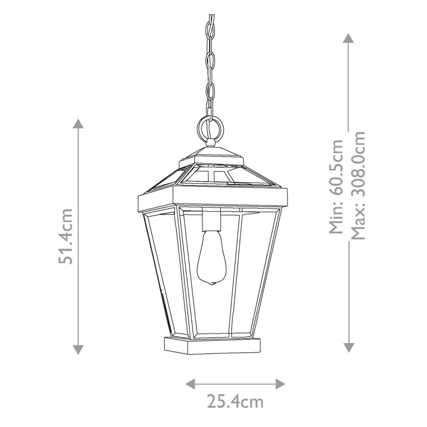 Quoizel - Vonkajší luster na reťazi RAVINE 1xE27/60W/230V IP23 hnedá