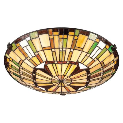Quoizel - Stropné svietidlo Tiffany REED 2xE27/60W/230V pr. 42 cm