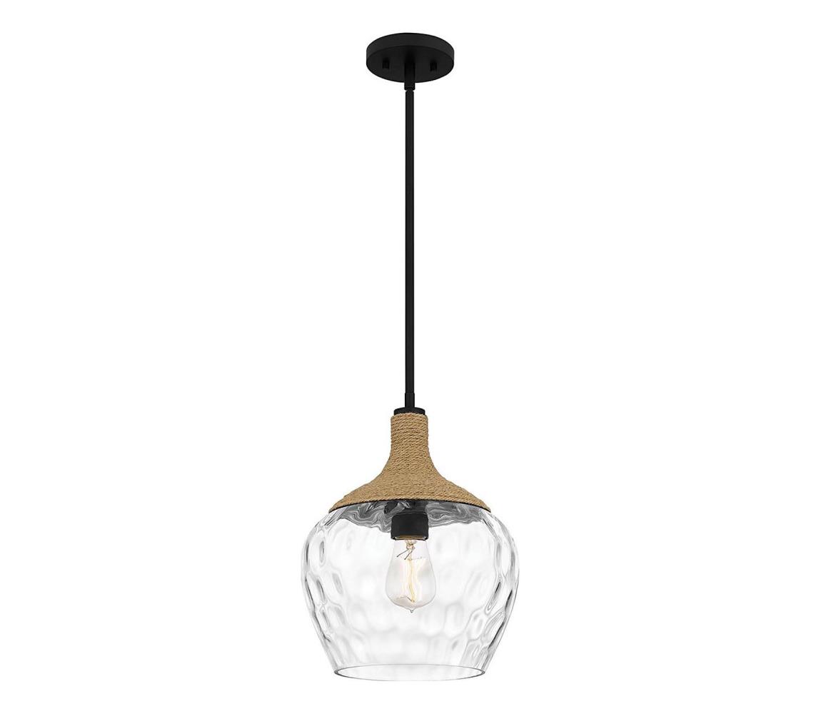 Elstead Quoizel QZ-ROYER-1P-MBK - Luster na tyči ROYER 1xE27/60W/230V pr. 30,2 cm QZ-ROYER-1P-MBK