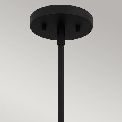 Quoizel - Luster na tyči ROYER 1xE27/60W/230V pr. 30,2 cm číra/čierna/béžová