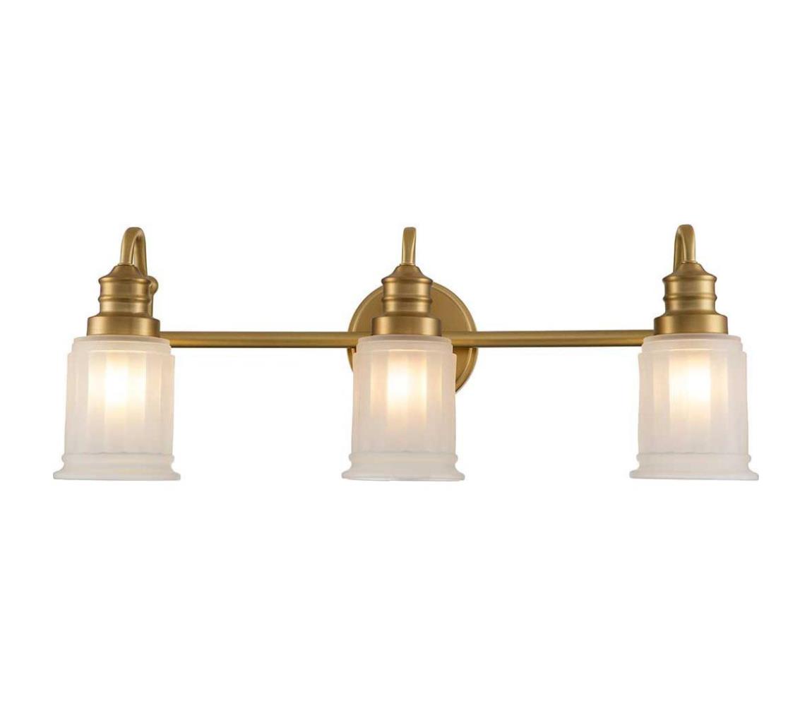 Elstead Quoizel QZ-SWELL3-BB-BATH-LED Kúpeľňové nástenné svietidlo SWELL 3xG9/3W/230V IP44 zlaté QZ-SWELL3-BB-BATH