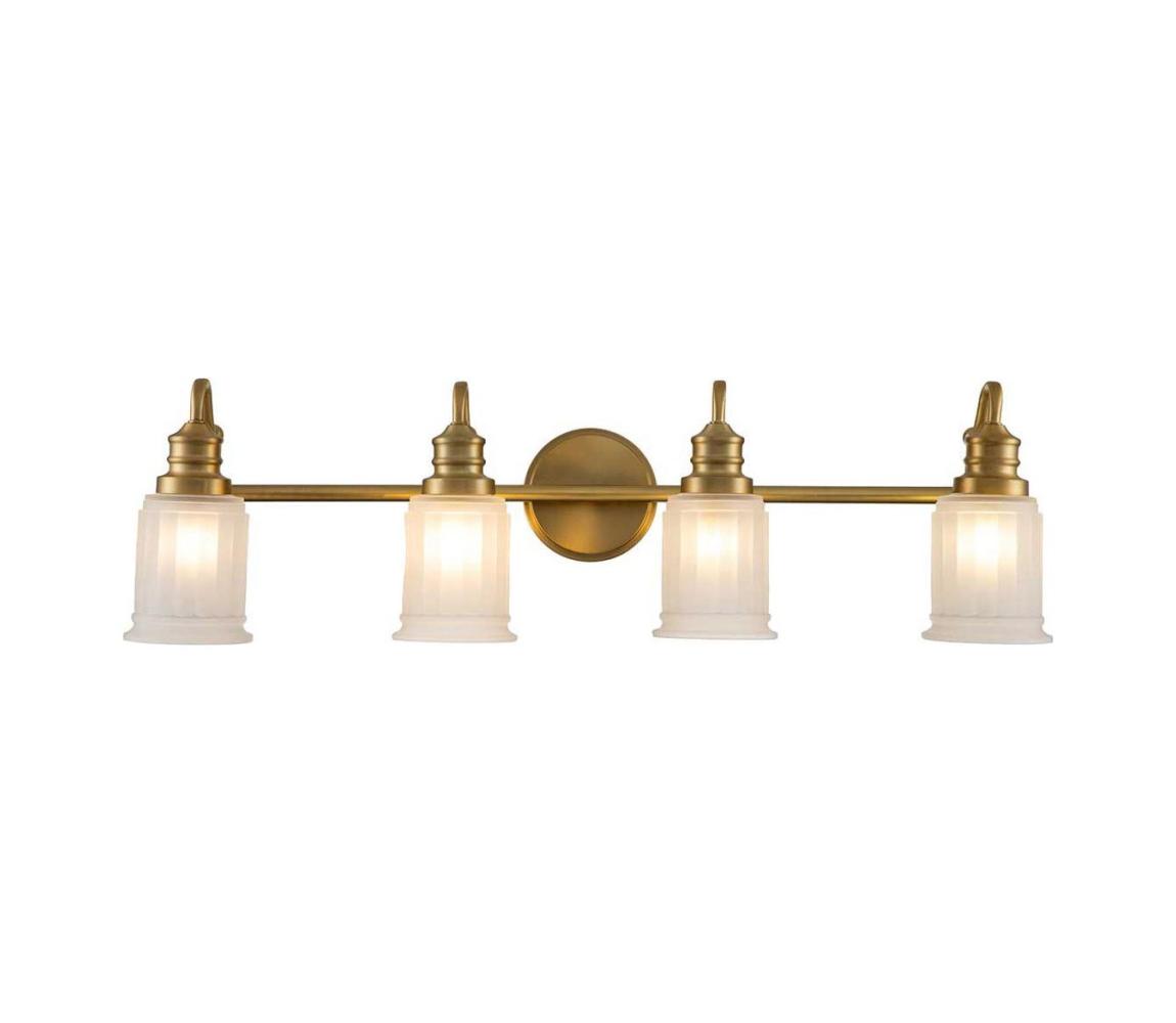 Elstead Quoizel QZ-SWELL4-BB-BATH-LED Kúpeľňové nástenné svietidlo SWELL 4xG9/3W/230V IP44 zlaté QZ-SWELL4-BB-BATH
