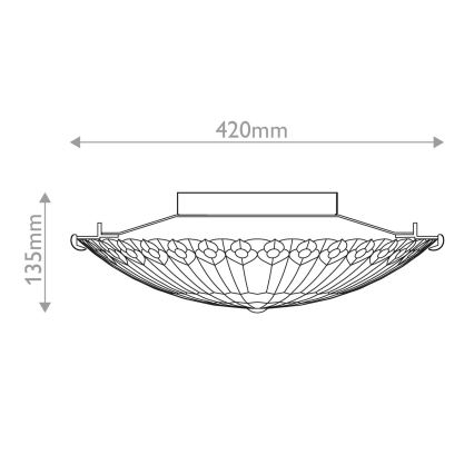 Quoizel - Stropné svietidlo Tiffany WATKINS 2xE27/60W/230V, priemer 42 cm