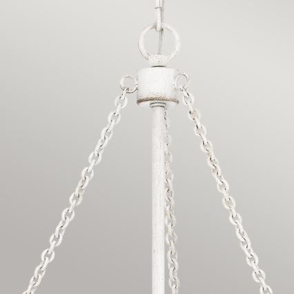 Quoizel - Luster na reťazi WAYLON 4xE27/60W/230V, priemer 50,4 cm, hnedá/biela