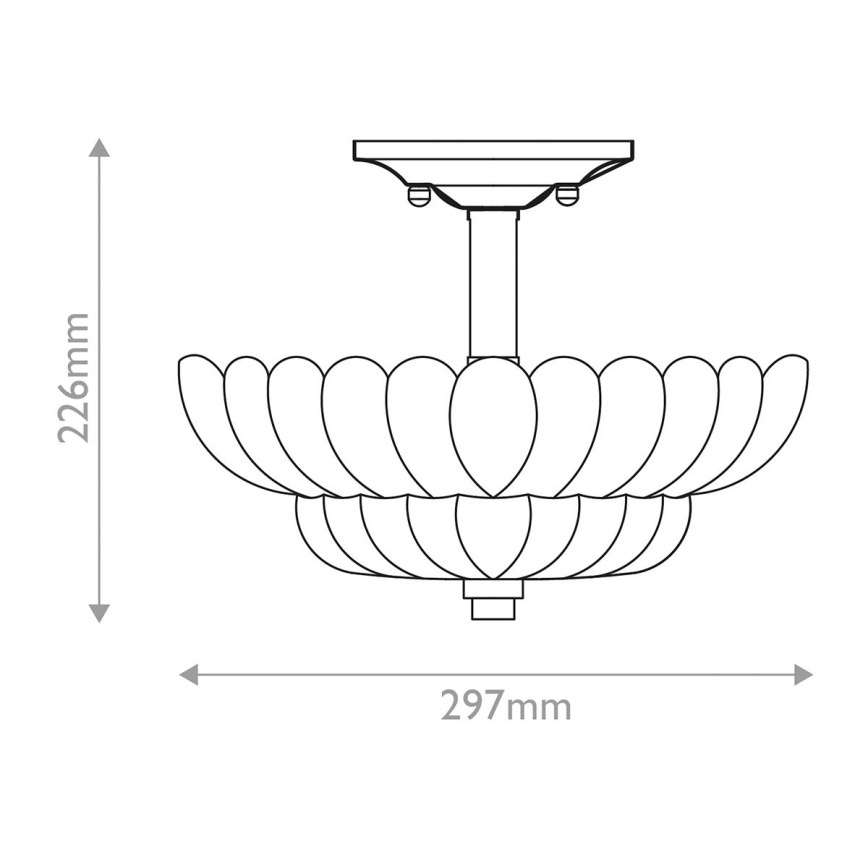 Quoizel - Stropné svietidlo WHITECAP 3xE14/40W/230V pr. 29,7 cm