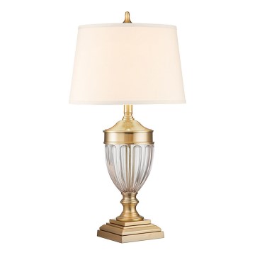 Quoizel - Stolná lampa DENNISON 1xE27/60W/230V zlatá