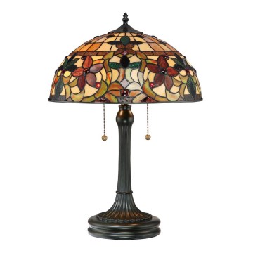 Quoizel - Stolná lampa Tiffany KAMI 2xE27/60W/230V