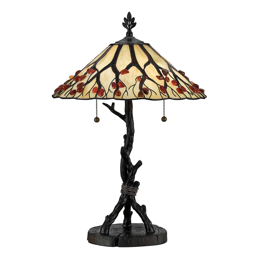 Quoizel - Stolná lampa Tiffany WHISPERING 2xE27/60W/230V