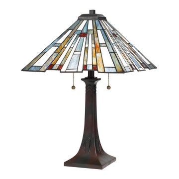 Quoizel - Stolová lampa Tiffany MAYBECK 2xE27/60W/230V