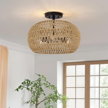 Quoizel - Stropné svietidlo CASABLANCA 3xE27/60W/230V hnedé