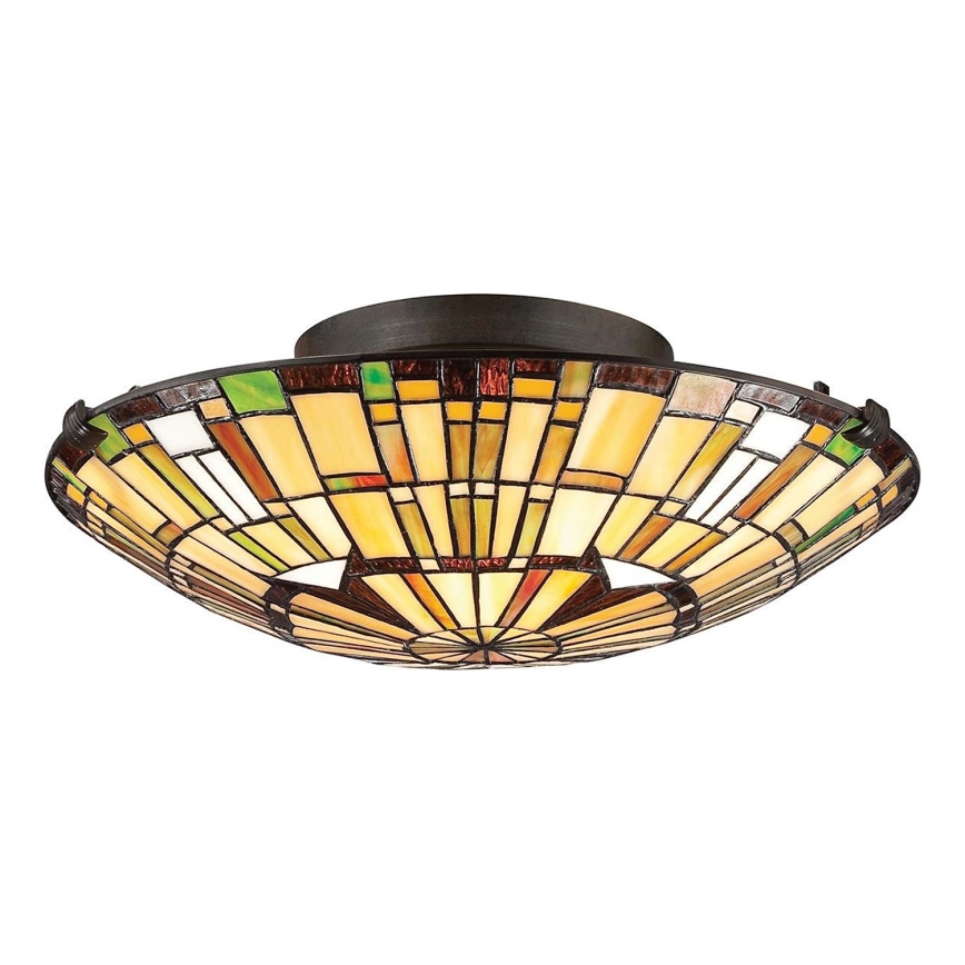 Quoizel - Stropné svietidlo Tiffany REED 2xE27/60W/230V pr. 42 cm