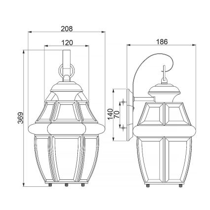Quoizel - Vonkajšie nástenné svietidlo MARINE 1xE27/150W/230V IP44 zlatá