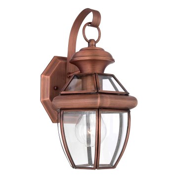 Quoizel - Vonkajšie nástenné svietidlo NEWBURY 1xE27/60W/230V IP44 medené