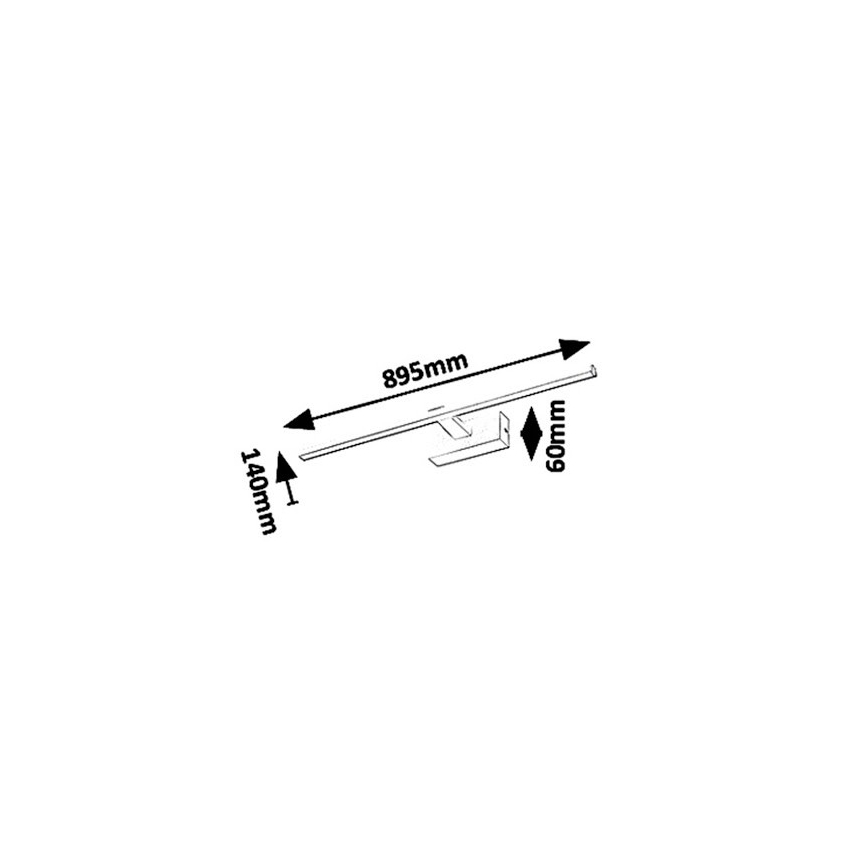 Rabalux - LED kúpeľňové osvetlenie zrkadla ALBINA LED/18W/230V IP23 89,5 cm
