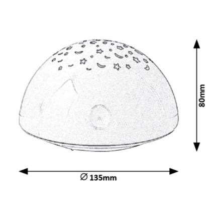 Rabalux - LED Nočné svetlo RGB LED/0,5W/3xAA