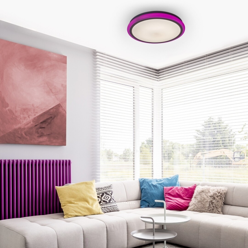 Rabalux - stmievateľné LED stropné svietidlo s diaľkovým ovládaním, RGB, 32 W, 230 V, priemer 40 cm