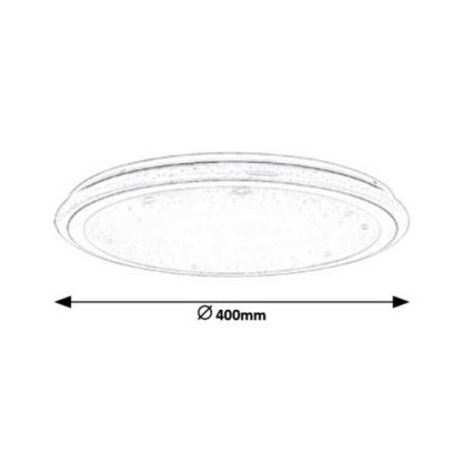 Rabalux - stmievateľné LED stropné svietidlo s diaľkovým ovládaním, RGB, 32 W, 230 V, priemer 40 cm