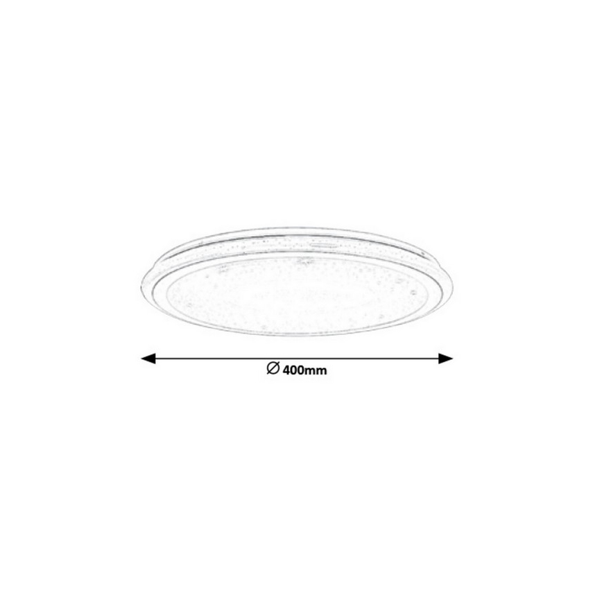 Rabalux - stmievateľné LED stropné svietidlo s diaľkovým ovládaním, RGB, 32 W, 230 V, priemer 40 cm
